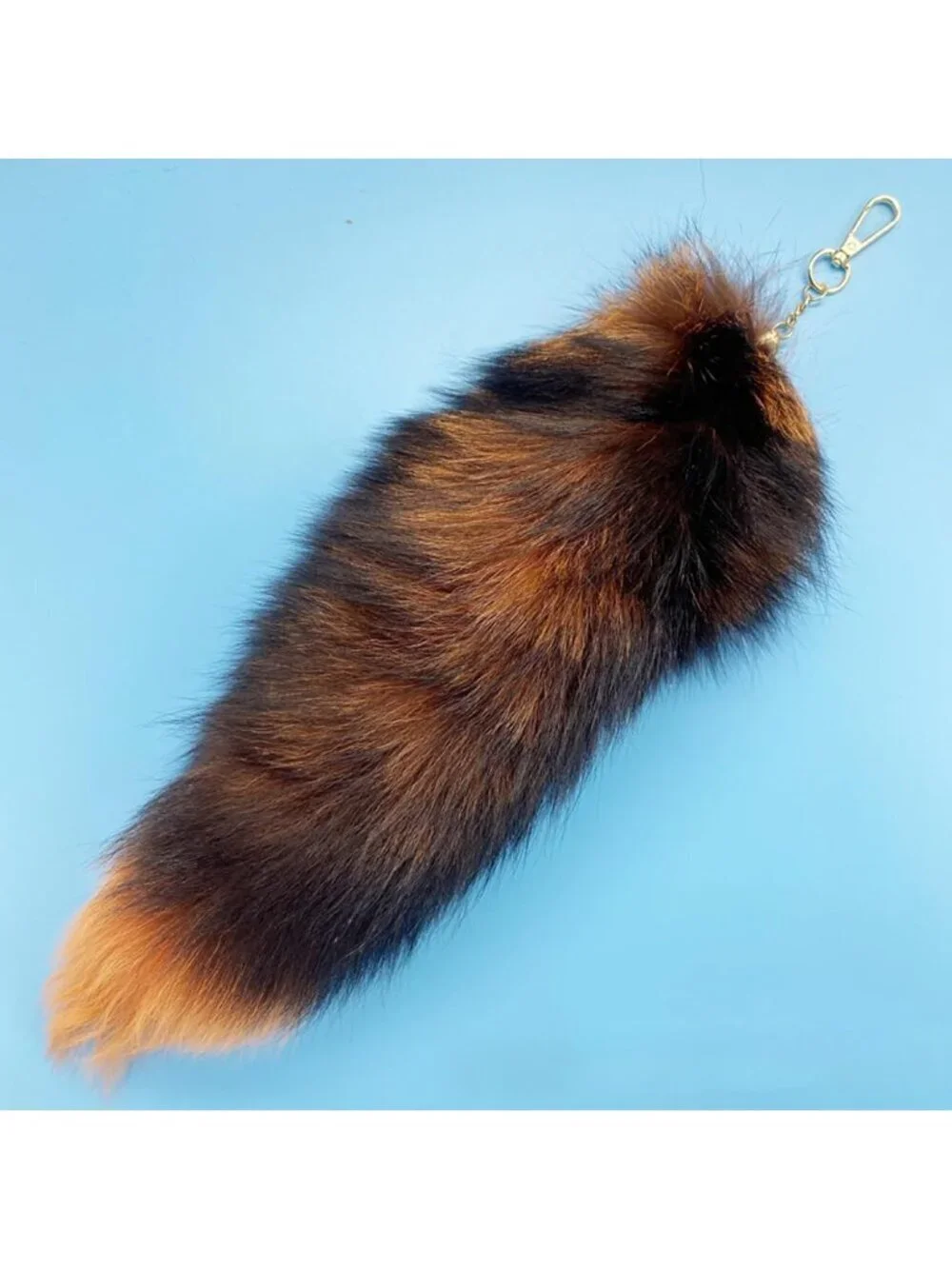 Women's Orange 1 Pendant Cosplay Costume Halloween Furry Tails Keychain Handbag